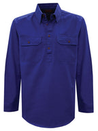 Thomas Cook Heavy Drill 1/2 Button L/S Shirt (TCP1120163) Cobalt