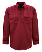 Thomas Cook Heavy Drill 1/2 Button L/S Shirt (TCP1120163) Red