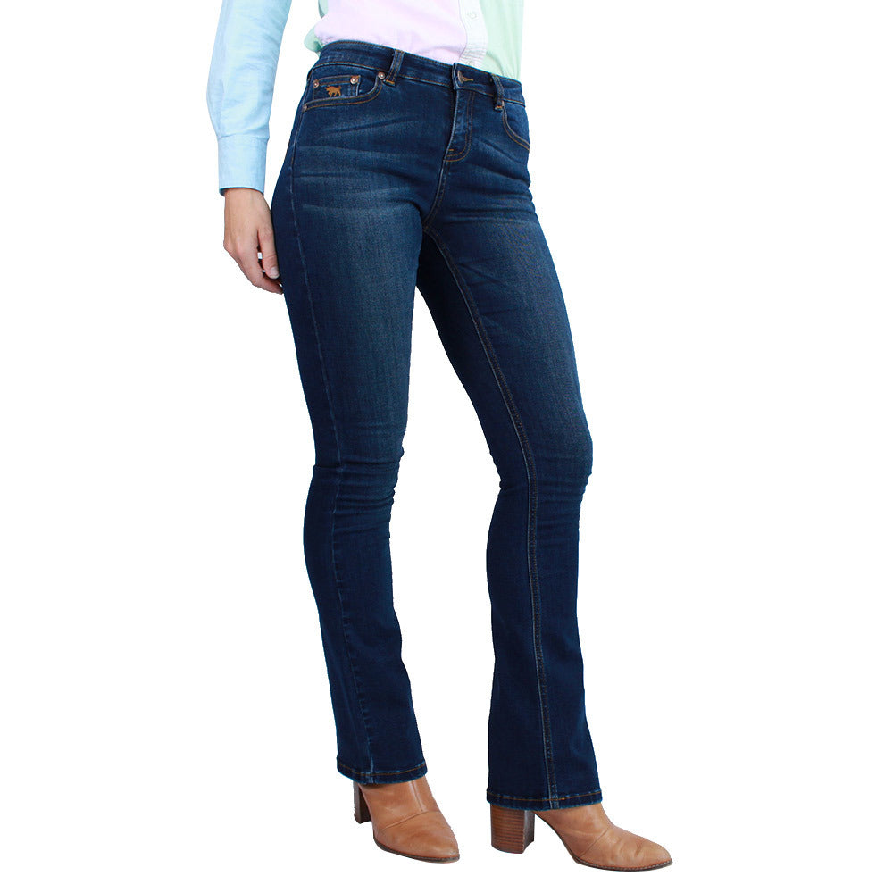 Ringers Western Womens Katherine Mid Rise Bootleg (217108001) Classic Blue
