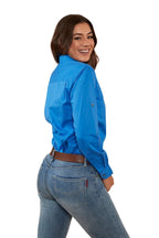 Ringers Western Womens Pentecost River Full Button L/S Work Shirt (171210001) Blue