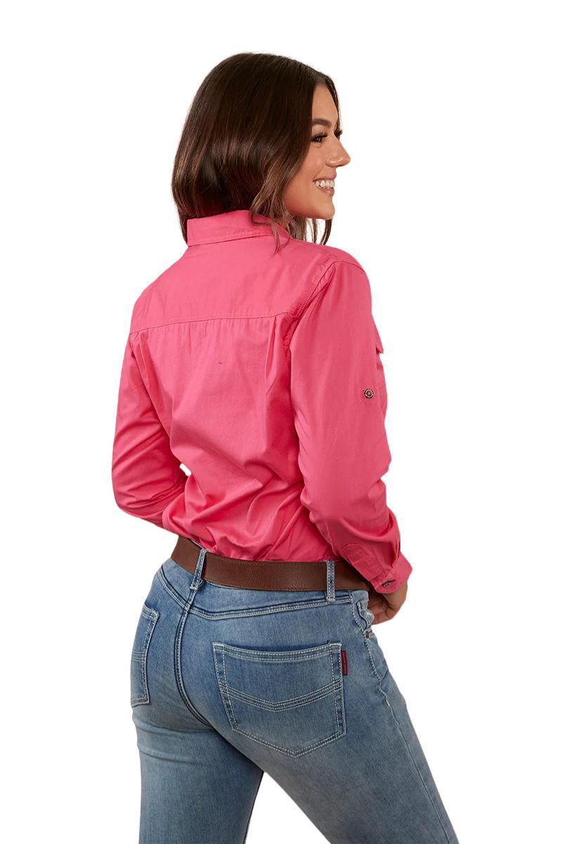 Ringers Western Womens Pentecost River Full Button L/S Work Shirt (171210001) Melon