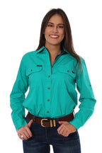 Ringers Western Womens Pentecost River Full Button L/S Work Shirt (171210001) Mint
