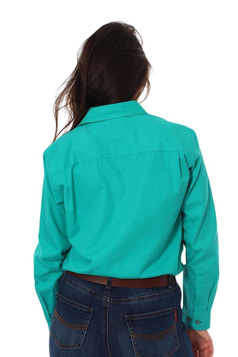 Ringers Western Womens Pentecost River Full Button L/S Work Shirt (171210001) Mint