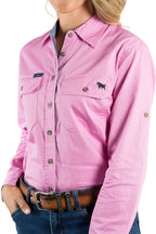 Ringers Western Womens Pentecost River Full Button L/S Work Shirt (171210001) Pastel Pink