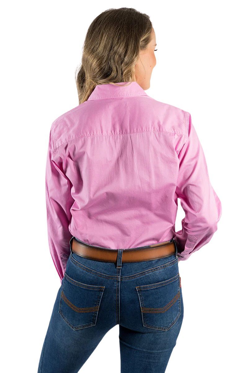 Ringers Western Womens Pentecost River Full Button L/S Work Shirt (171210001) Pastel Pink