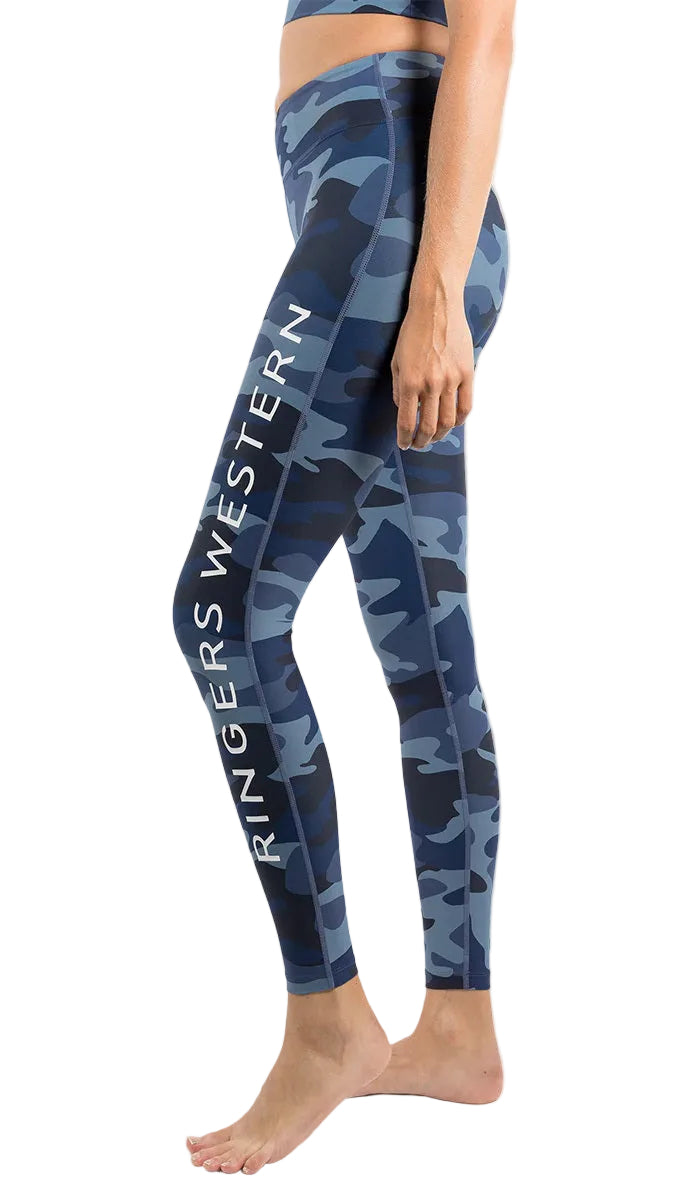 Ringers Western Womens Anika Full Length Tight (217114001RW) Navy with Camo Print  [SD]