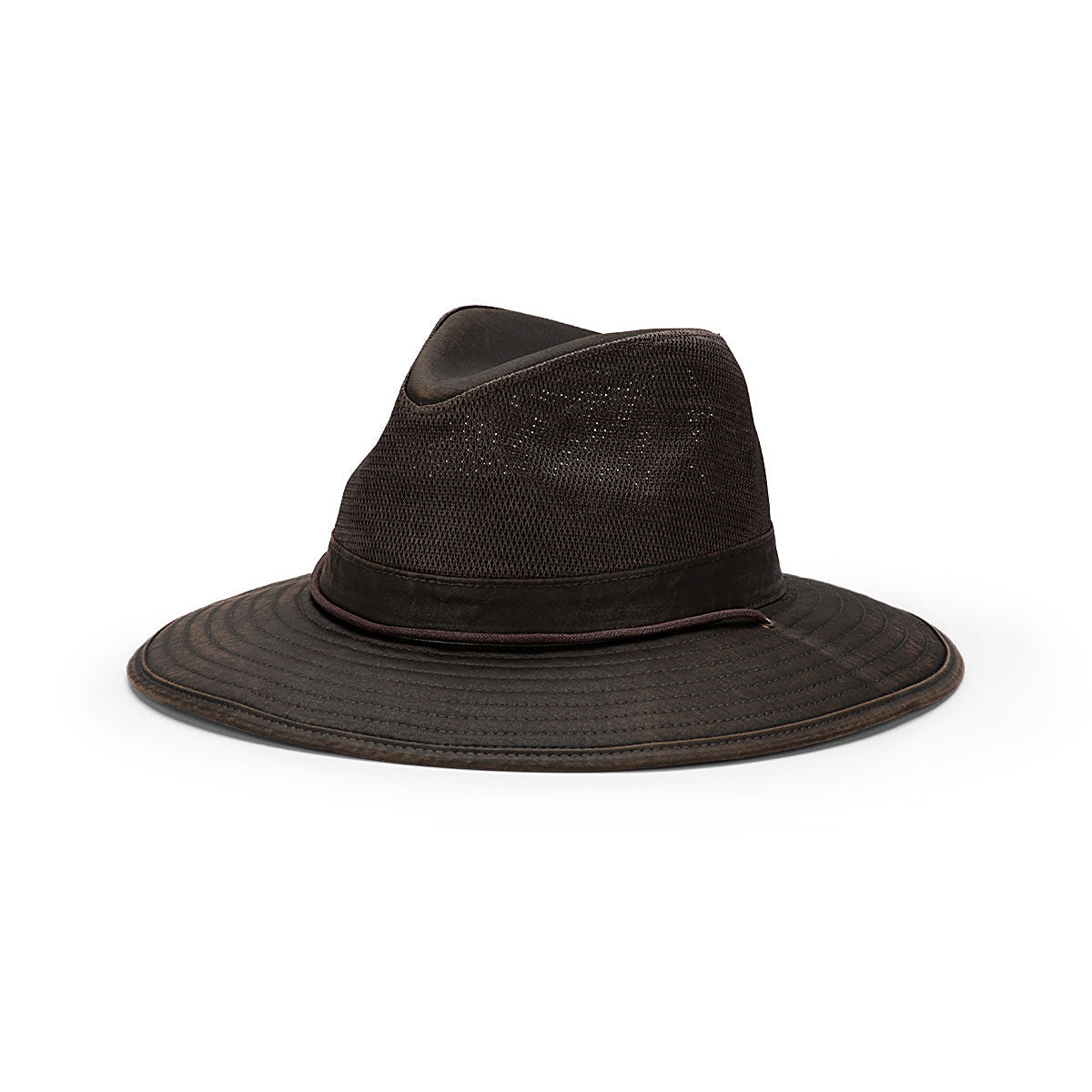 Avenel Hats Mens Oregon Weathered Safari Hat (MO20) Distressed Dark Brown