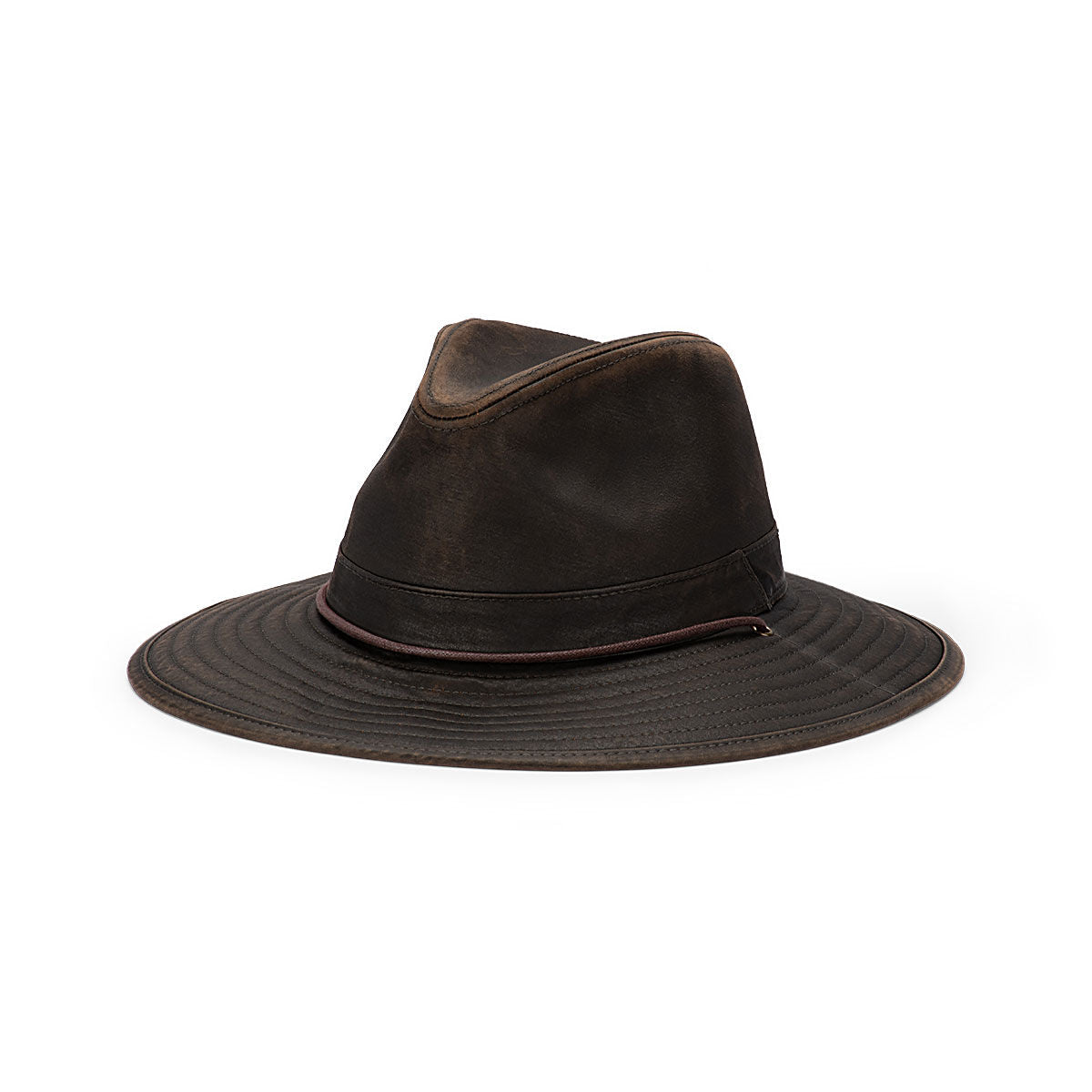Avenel Hats Mens Oakridge Weathered Safari Hat (MO10) Distressed Dark Brown