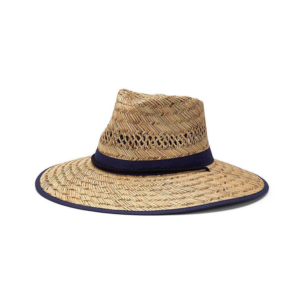 Avenel Hats Bailey Cotton Trim Harvester Hat (2977) Natural/Navy [SD]