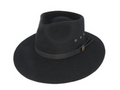 Avenel Hats Clancy Wool Felt Aussie Hat (21774) Black [SD]