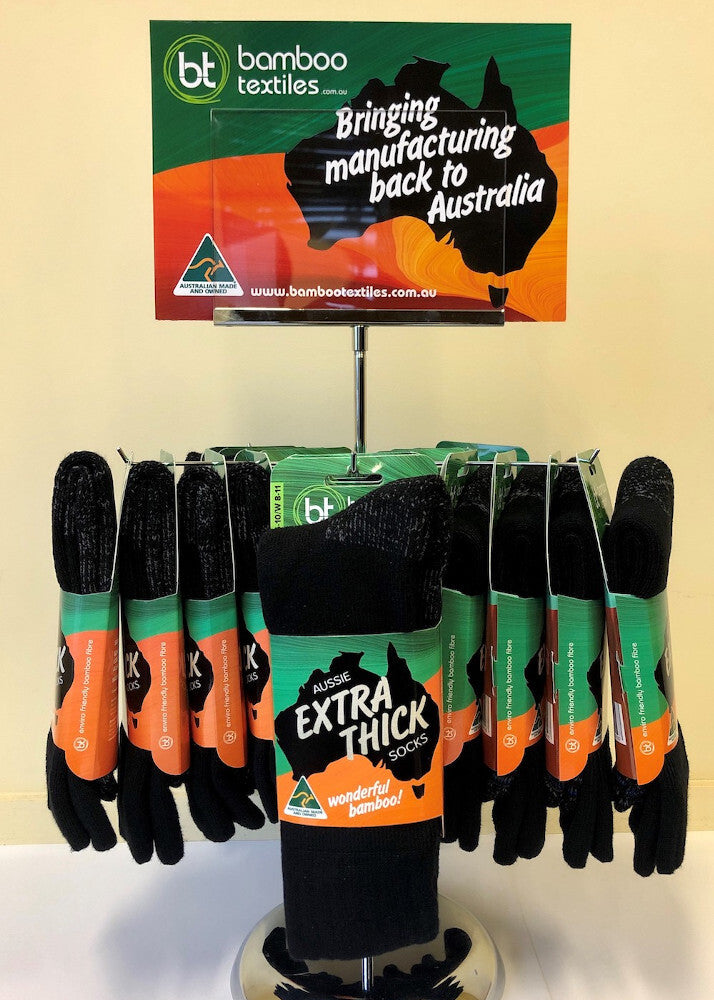 Bamboo Textiles Aussie Extra Thick Socks (0793618080) Black