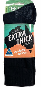 Bamboo Textiles Aussie Extra Thick Socks (0793618080) Black