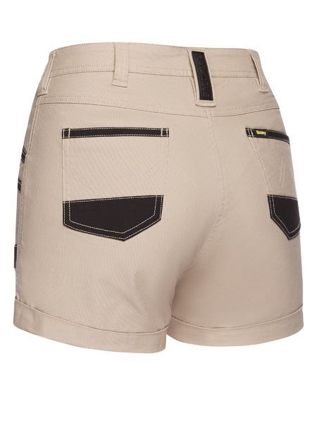 Bisley Womens Flx & Move Shorts (BSHL1045_BSTN) Stone [GD]