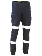 Bisley Mens Flx & Move Taped Cargo Cuffed Pants (BPC6334T_BPCT) Navy  [GD]