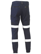 Bisley Mens Flx & Move Taped Cargo Cuffed Pants (BPC6334T_BPCT) Navy  [GD]