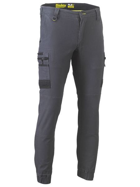 Bisley Mens Flx & Move Stretch Cargo Cuffed Pants (BPC6334_BCCG) Charcoal  [GD]
