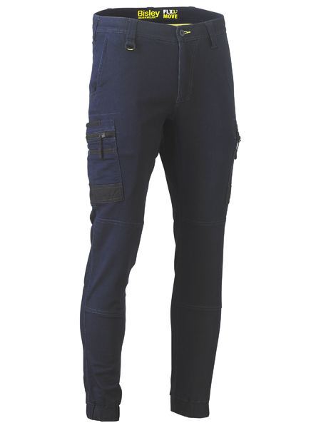 Bisley Mens Flx & Move Stretch Cargo Cuffed Pants (BPC6334_BPCT) Navy  [GD]