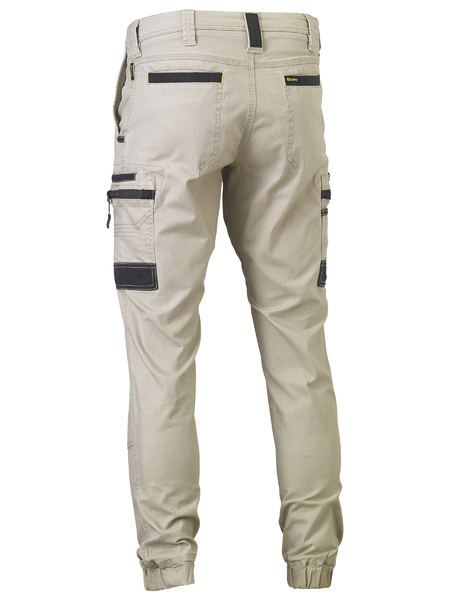 Bisley Mens Flx & Move Stretch Cargo Cuffed Pants (BPC6334_BSTN) Stone  [GD]