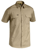 Bisley Mens X Airflow Ripstop S/S Shirt (BS1414_BCDR) Khaki [GD]