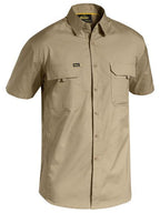 Bisley Mens X Airflow Ripstop S/S Shirt (BS1414_BCDR) Khaki [GD]