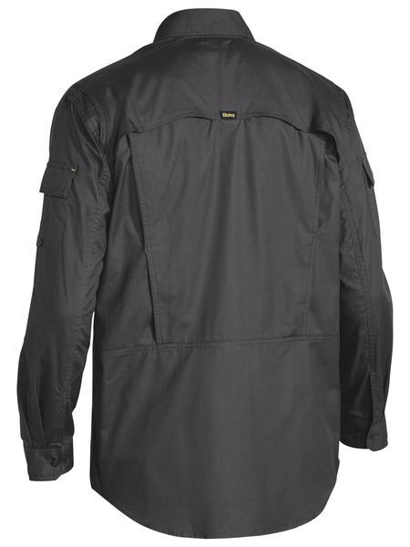 Bisley Mens X Flow Ripstop L/S Shirt (BS6414_BCCG) Charcoal [GD]