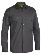 Bisley Mens X Flow Ripstop L/S Shirt (BS6414_BCCG) Charcoal [GD]