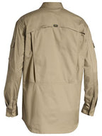 Bisley Mens X Flow Ripstop L/S Shirt (BS6414_BCDR) Khaki [GD]