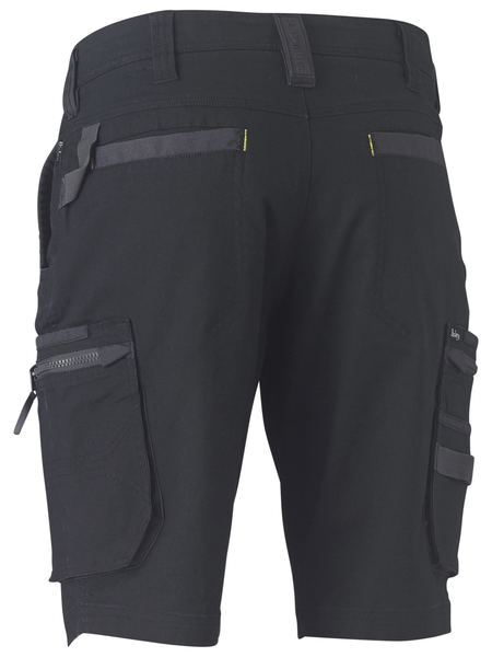 Bisley Unisex Flx & Move Stretch Utility Zip Cargo Shorts (BSHC1330_BBLK) Black 