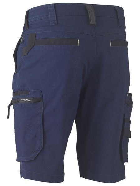Bisley Unisex Flx & Move Stretch Utility Zip Cargo Shorts (BSHC1330_BPCT) Navy 