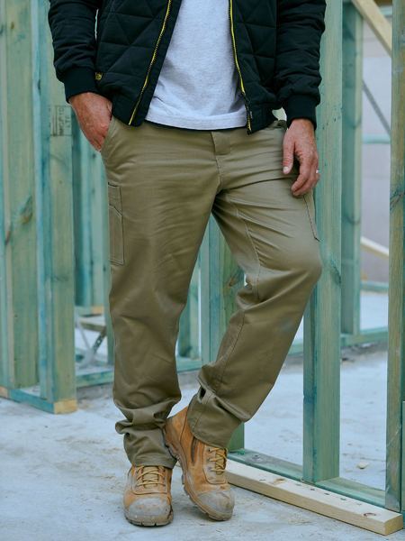 Bisley Mens Cotton Drill Cargo Pants (BPC6008_BCDR) Khaki
