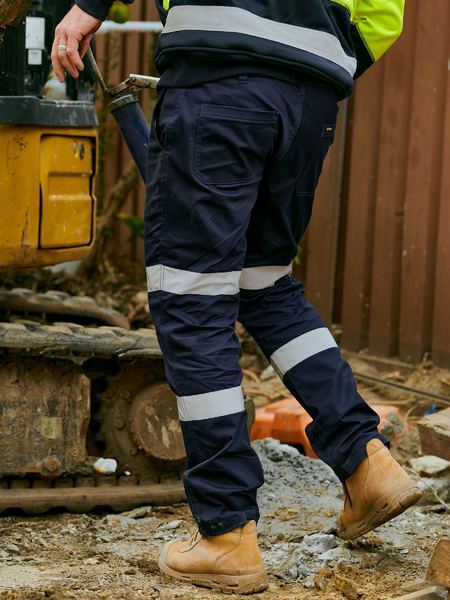 Bisley Mens Taped Cotton Drill Cargo Pants (BPC6008T_BPCT) Navy