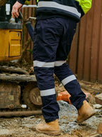 Bisley Mens Taped Cotton Drill Cargo Pants (BPC6008T_BPCT) Navy