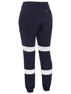 Bisley Womens Taped Cargo Cuffed Pants (BPL6028T_BPCT) Navy [GD]