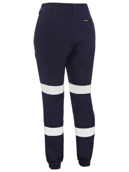 Bisley Womens Taped Cargo Cuffed Pants (BPL6028T_BPCT) Navy [GD]