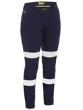 Bisley Womens Taped Cargo Cuffed Pants (BPL6028T_BPCT) Navy [GD]