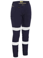 Bisley Womens Taped Cargo Cuffed Pants (BPL6028T_BPCT) Navy [GD]