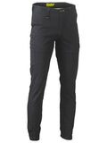 Bisley Mens Stretch Drill Cargo Cuffed Pants (BPC6028_BBLK) Black [GD]