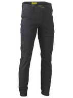 Bisley Mens Stretch Drill Cargo Cuffed Pants (BPC6028_BBLK) Black [GD]