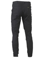 Bisley Mens Stretch Drill Cargo Cuffed Pants (BPC6028_BBLK) Black [GD]