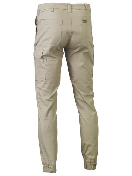 Bisley Mens Stretch Drill Cargo Cuffed Pants (BPC6028_BSTN) Stone [GD]
