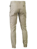 Bisley Mens Stretch Drill Cargo Cuffed Pants (BPC6028_BSTN) Stone [GD]