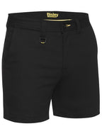 Bisley Mens Stretch Drill Shorts (BSH1008_BBLK) Black