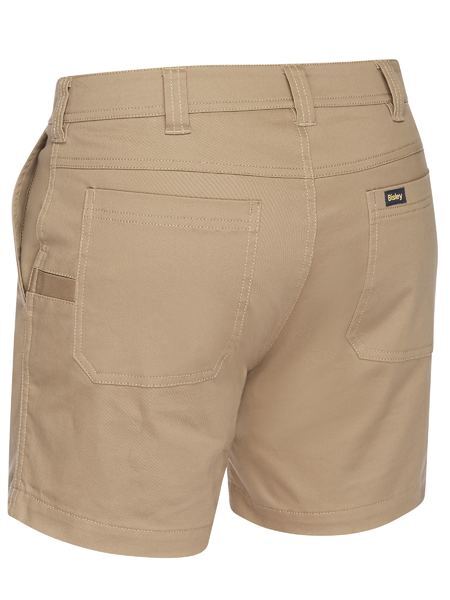 Bisley Mens Stretch Drill Shorts (BSH1008_BCDR) Khaki
