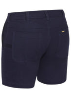 Bisley Mens Stretch Drill Shorts (BSH1008_BPCT) Navy