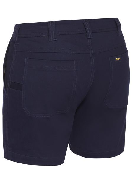Bisley Mens Stretch Drill Shorts (BSH1008_BPCT) Navy