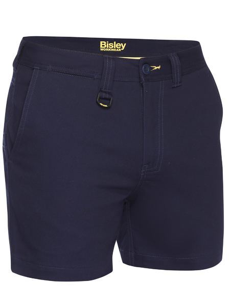 Bisley Mens Stretch Drill Shorts (BSH1008_BPCT) Navy
