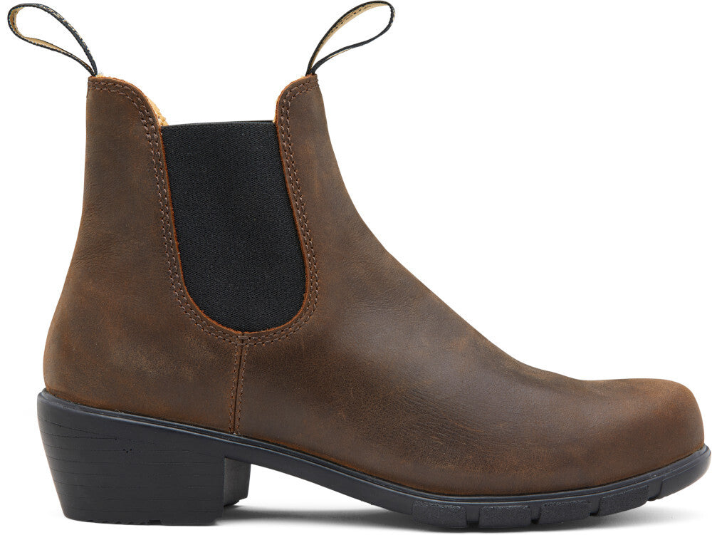 Blundstone Womens Elastic Sided Boots with Heel (1673) Antique Brown