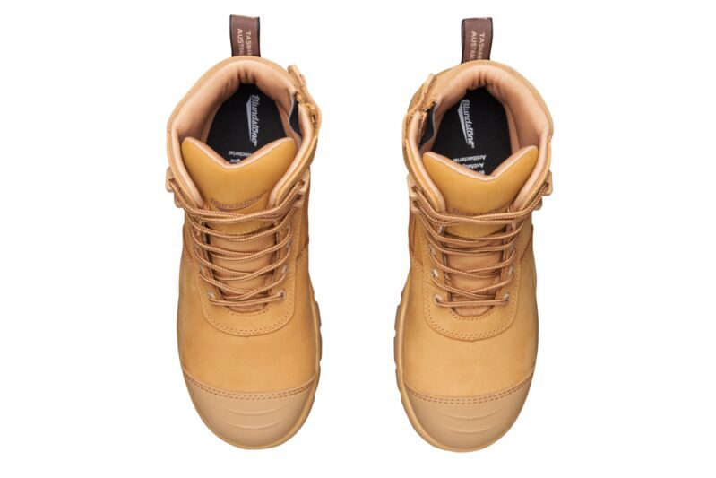 Blundstone Mens Rotoflex TPU Composite 5" Zip Lace Up Safety Boots (8550) Wheat