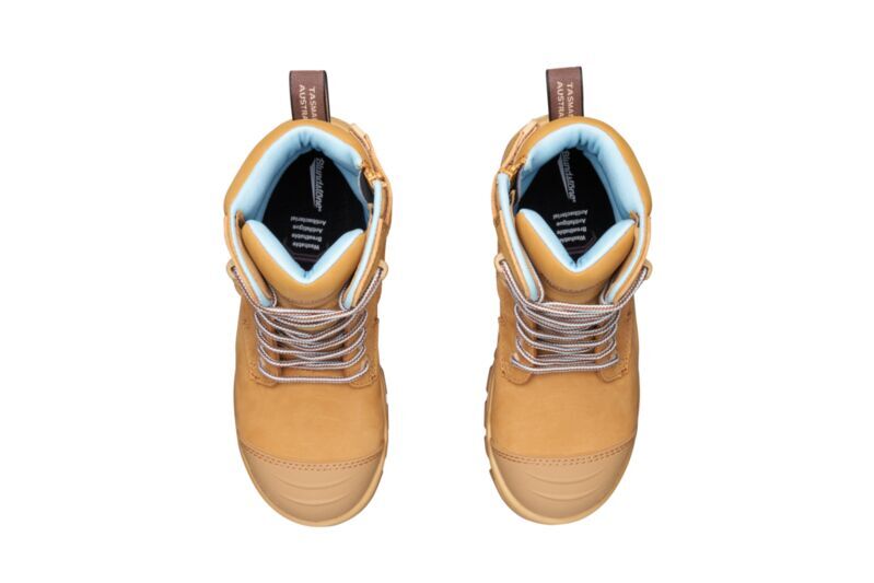 Blundstone Womens Rotoflex TPU Composite 6" Zip Lace Up Safety Boots (8860) Wheat