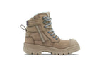 Blundstone Womens Rotoflex TPU Composite 6" Zip Lace Up Safety Boots (8863) Stone